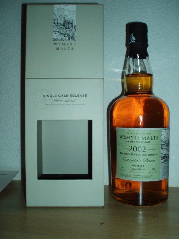 Barrista's Dram (Craigellachie) Wemyss, 2002 13 years, 46,0%, 0,7L,2 butt, 820 bottles