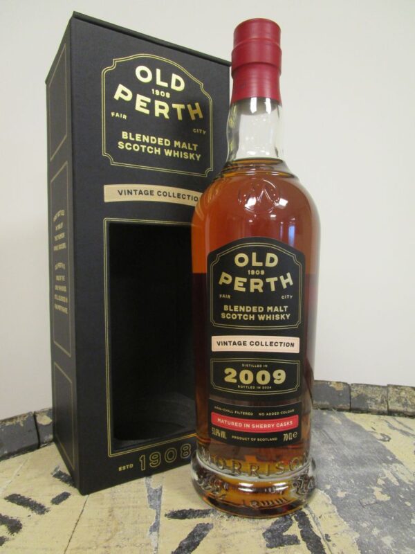 Old Perth Morrison, blended malt, 2009, 15 jaar, ex Oloroso/PX vaten, 53,6%, 0,7L.